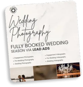 Fully booked wedding season via Meta lead ads &mdash; social media and web creative for Wedding Photography Studio