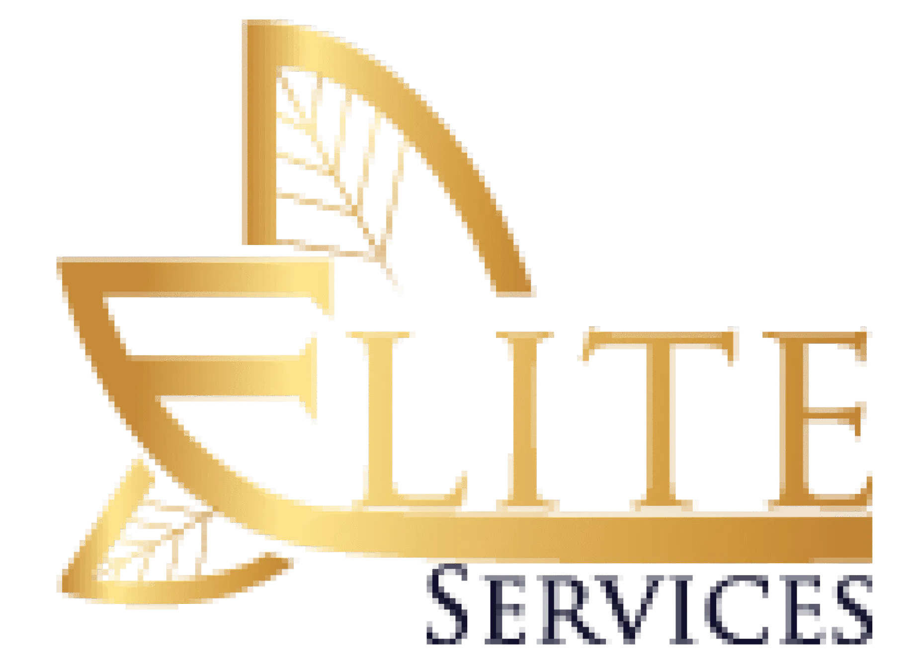 Elite Services — gold monogram identity — Elite Services Brand Identity project by Rainmaker Art